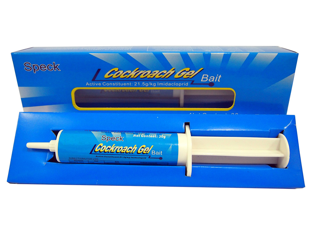 Speck cockroach gel baits